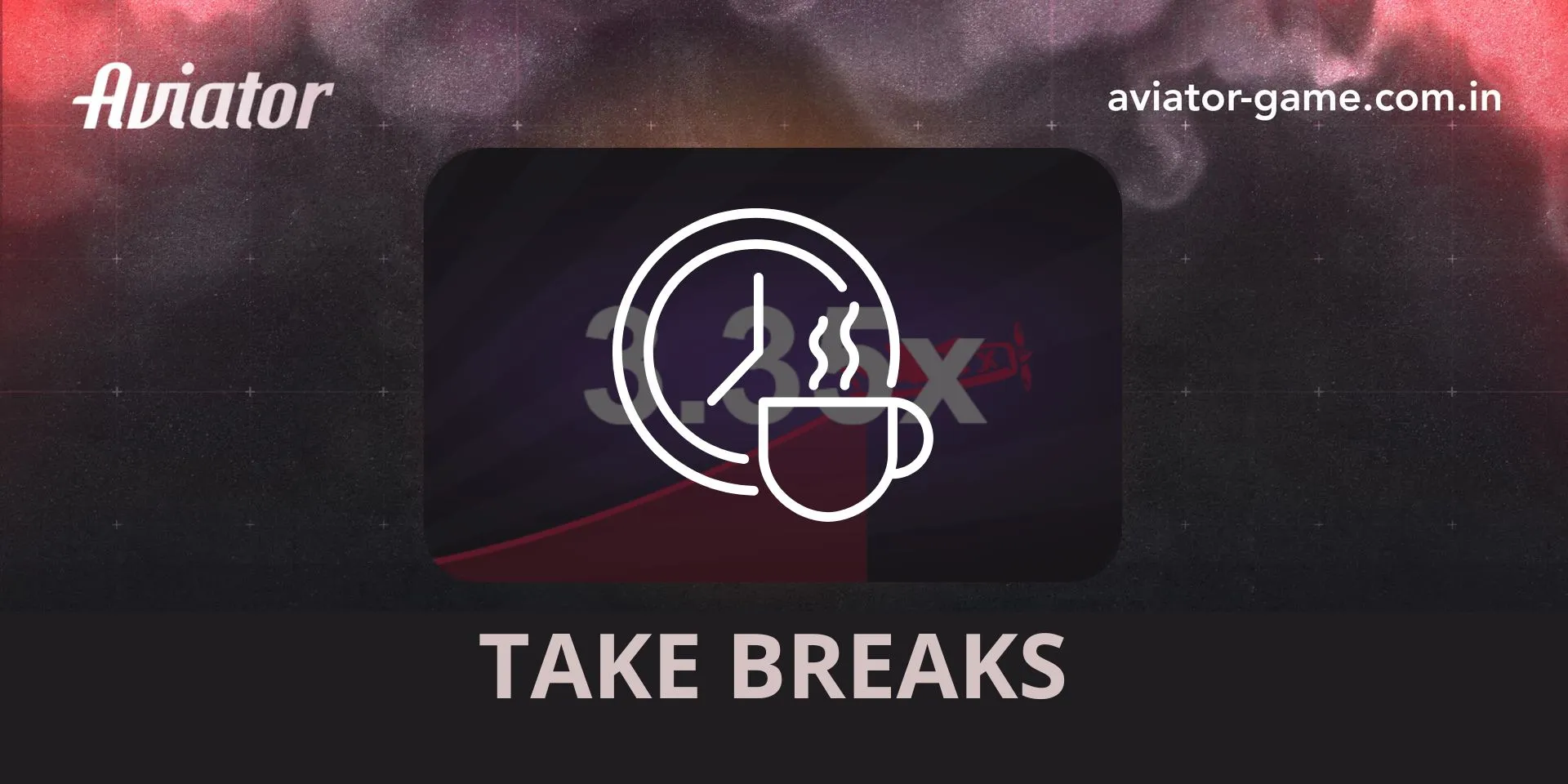 take breakes icon to play Aviator game