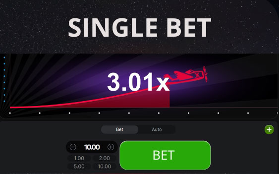 Aviator single bet