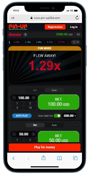 A smartphone displays Aviator Fun Version with betting options on the casino site