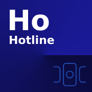An icon of the card with words 'Ho hotline' on the blue background