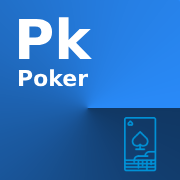 An icon of the card with words 'Pk poker' on the blue background